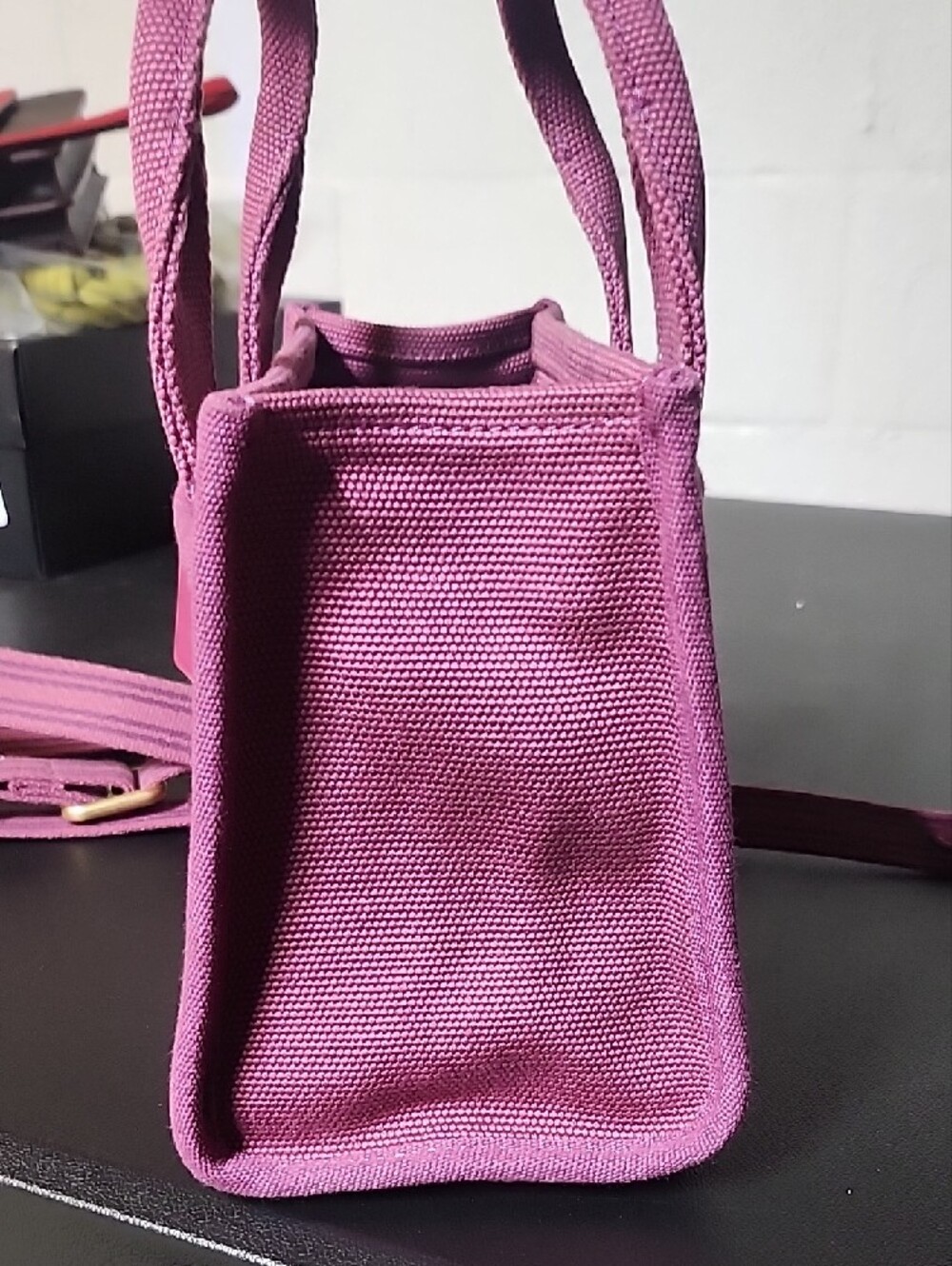 Coach Magenta Canvas Mini Tote with Turn-Lock - Picture 6 of 11